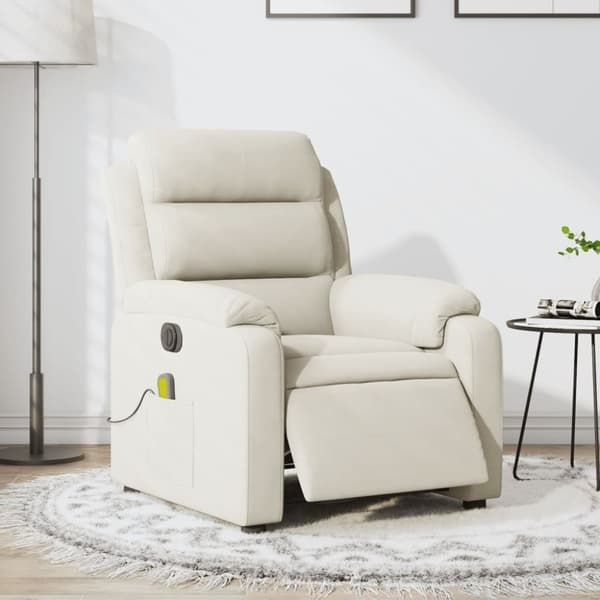 vidaXL massagestol velour cremefarvet