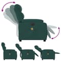Miniatyrbild 6 av 11: vidaXL Elektrisk massagefåtölj mörkgrön tyg
