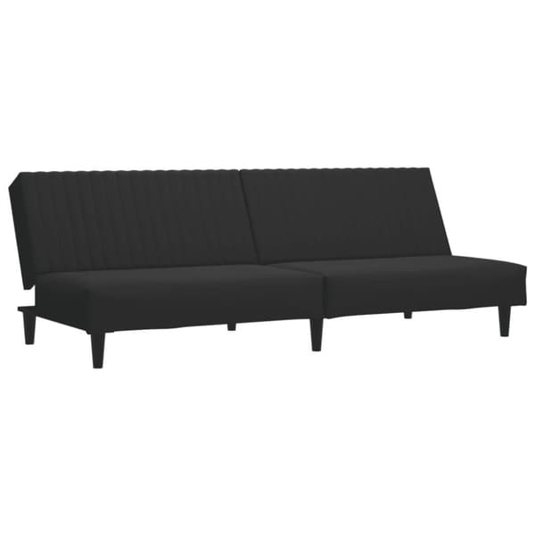 vidaXL sofasæt 2 dele velour sort