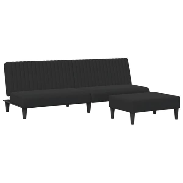 vidaXL sofasæt 2 dele velour sort