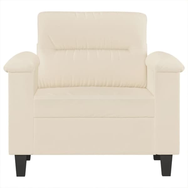 vidaXL sofastol 60 cm mikrofiberstof beige