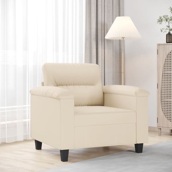 vidaXL sofastol 60 cm mikrofiberstof beige