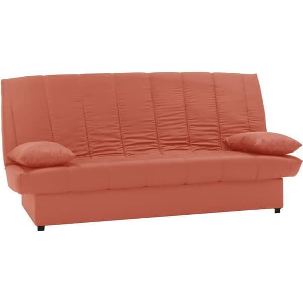 3-sits bäddsoffa - 100 % bomull Terrakottatyg - Modern stil - L 190 x D92 cm - MILA