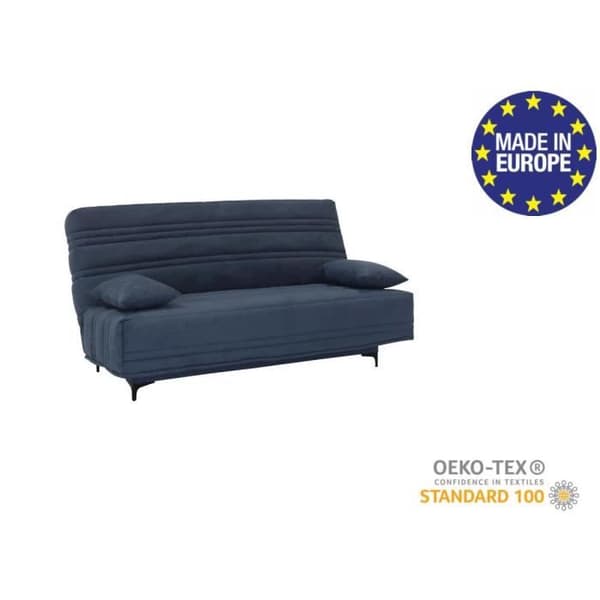 3-sits bäddsoffa - Blått tyg - L199 x D96 x 103 cm - KRISTEN - Modern stil