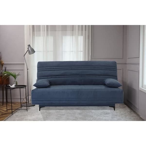 3-sits bäddsoffa - Blått tyg - L199 x D96 x 103 cm - KRISTEN - Modern stil