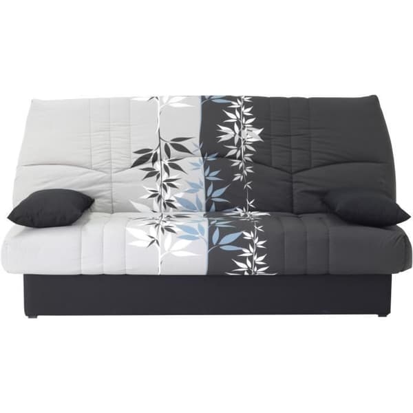 Clic clac 3 platser DREAM - 100% bomullstyg med Ramage-tryck - Säng 125x190 cm - L190 x D92 x H96 cm