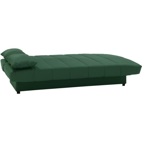 3-sits bäddsoffa - 100 % grönt bomullstyg - Modern stil - L 190 x D92 cm - MILA