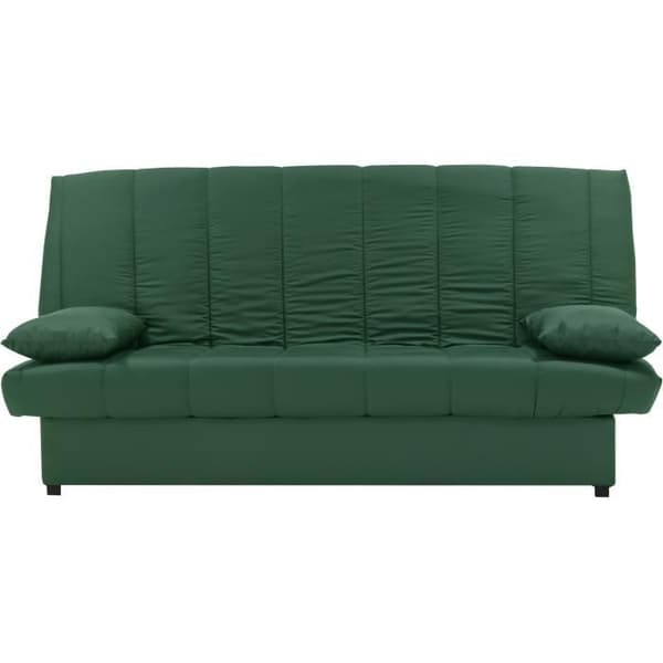 3-sits bäddsoffa - 100 % grönt bomullstyg - Modern stil - L 190 x D92 cm - MILA