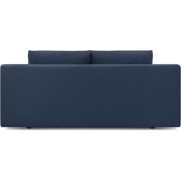 MIKA 3-sits konvertibel bänk - Mörkblått tyg - Förvaringslåda - L 192 x H 84 x D 93 cm