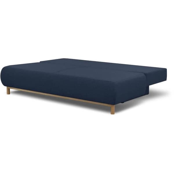MIKA 3-sits konvertibel bänk - Mörkblått tyg - Förvaringslåda - L 192 x H 84 x D 93 cm