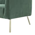 Miniatyrbild 6 av 6: Soffa 3 platser - Grön sammet - L 207 x P 87 x H 77 cm - MATHIS - Massiv trästruktur