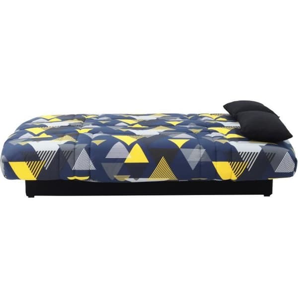 Clic clac 3 platser DREAM - 100% bomullstyg med Canyon Blue-tryck - Säng 125x190 cm - L190 x D92 x H96 cm