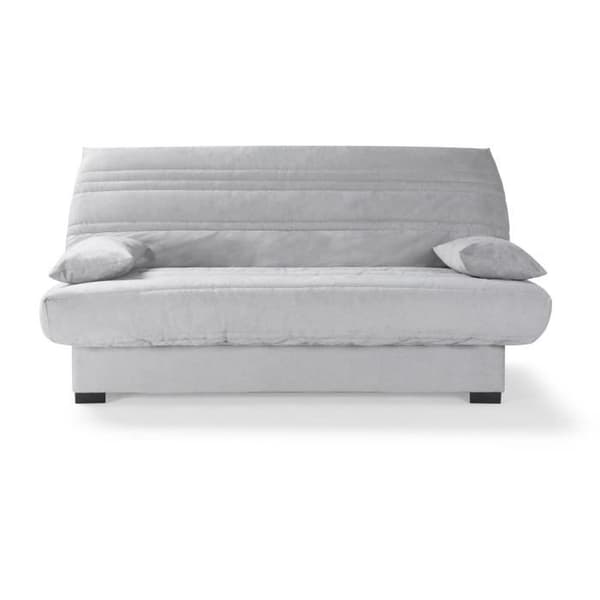 3-sits bäddsoffa - 17 cm madrass - Ljusgrått tyg - L199 x D96 x H103 cm - CHLOE