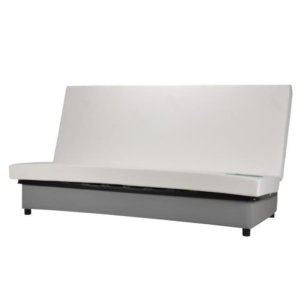 COMFORT BULTEX 3-sits bäddsoffa - Grå tyg - Made in France - L 192 x D 95 cm - BEIJA