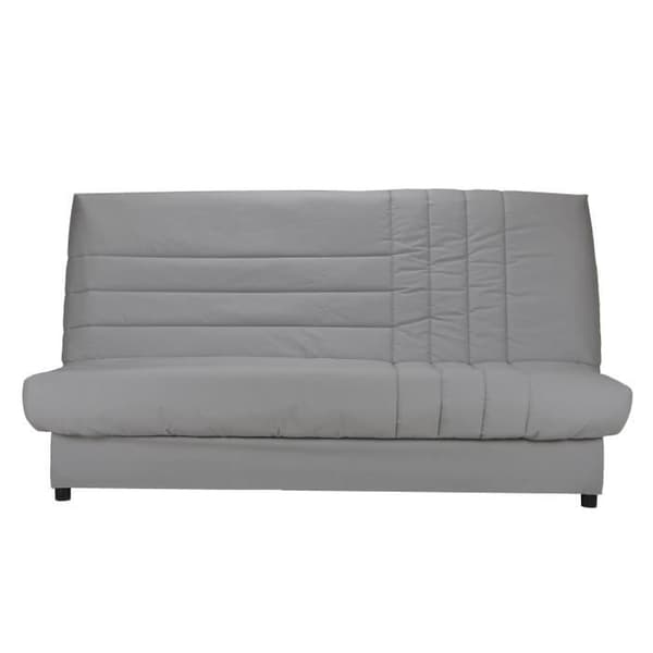 COMFORT BULTEX 3-sits bäddsoffa - Grå tyg - Made in France - L 192 x D 95 cm - BEIJA