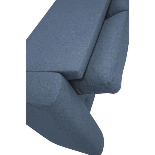 Fast vändbar 4-sits hörnsoffa - Blått tyg - L245 x D150 x H86 cm - HAMILTON - Tillverkad i Ukraina