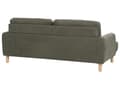 Miniatyrbilde 7 av 11: 3-seters Sofa Mørkegrønn Kordfløyel Treben Loveseat Sofa Retro Minimalistisk Stuemøbler