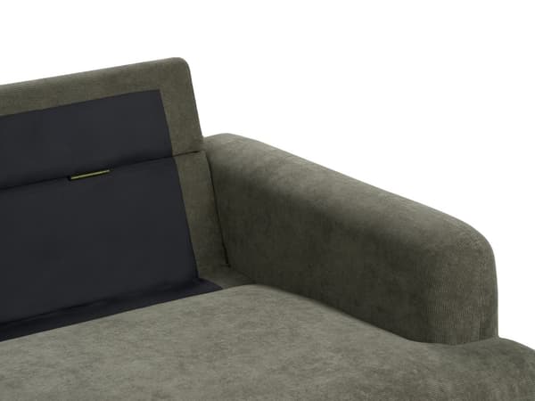 3-seters Sofa Mørkegrønn Kordfløyel Treben Loveseat Sofa Retro Minimalistisk Stuemøbler