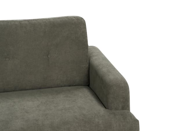 2-seters Sofa Mørkegrønn Kordfløyel Treben Loveseat Sofa Retro Minimalistisk Stuemøbler