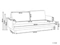 Miniatyrbilde 3 av 11: 3-seters Sofa Beige Boucle Treben Loveseat Sofa Retro Minimalistisk Stuemøbler