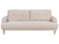 Miniatyrbilde 5 av 11: 3-seters Sofa Beige Boucle Treben Loveseat Sofa Retro Minimalistisk Stuemøbler