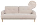 Miniatyrbilde 1 av 11: 3-seters Sofa Beige Boucle Treben Loveseat Sofa Retro Minimalistisk Stuemøbler