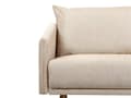 Miniatyrbilde 7 av 11: Sofa Beige Fløyel 2 Seter Ryggstøttet Sete Metall Gyllene Ben Retro Glam