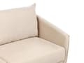 Miniatyrbilde 8 av 11: Sofa Beige Fløyel 2 Seter Ryggstøttet Sete Metall Gyllene Ben Retro Glam