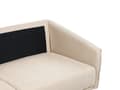 Miniatyrbilde 9 av 11: Sofa Beige Fløyel 2 Seter Ryggstøttet Sete Metall Gyllene Ben Retro Glam