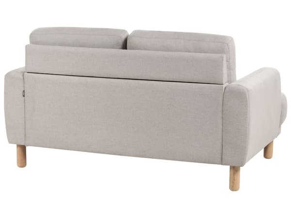 2-seters Sofa Taupe Stoff Treben Loveseat Sofa Retro Minimalistisk Stuemøbler
