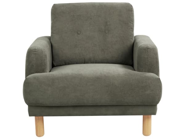 Sofagruppe 3-seters Sofa Lenestol Mørkegrønn Kordfløyel Treben Loveseat Retro Minimalistisk Stue Møbler
