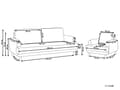 Miniatyrbilde 3 av 11: Sofagruppe 3-seters Sofa Lenestol Off-White Polyester Stoff Treben Loveseat Retro Minimalistisk Stue Møbler