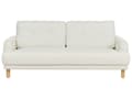 Miniatyrbilde 5 av 11: Sofagruppe 3-seters Sofa Lenestol Off-White Polyester Stoff Treben Loveseat Retro Minimalistisk Stue Møbler