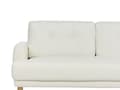 Miniatyrbilde 10 av 11: Sofagruppe 3-seters Sofa Lenestol Off-White Polyester Stoff Treben Loveseat Retro Minimalistisk Stue Møbler