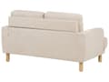Miniatyrbillede 7 af 11: Sofa Beige Fløjl 2 Personers Tyk Polstret Dyb Blød Stofsofa til Stuen Vintage Retro Inspiration Stue Møbel Moderne Fløjlsofa