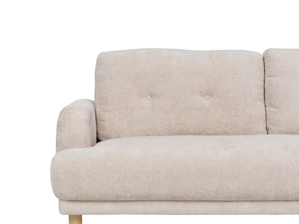 Sofa Beige Boucle 2 Personers Tyk Polstret Dyb Blød Stofsofa til Stuen Vintage Retro Inspiration Stue Møbel Moderne