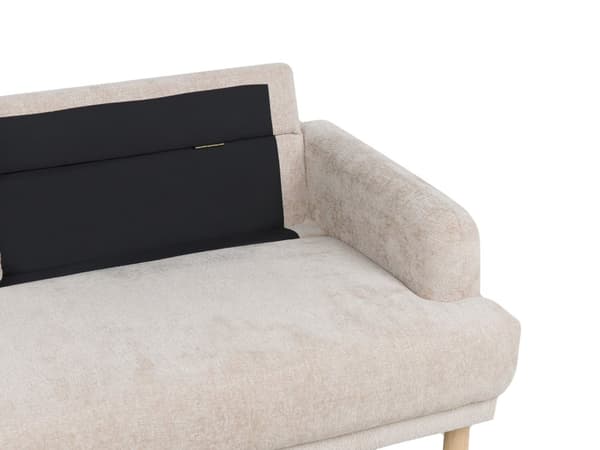Sofa Beige Boucle 2 Personers Tyk Polstret Dyb Blød Stofsofa til Stuen Vintage Retro Inspiration Stue Møbel Moderne