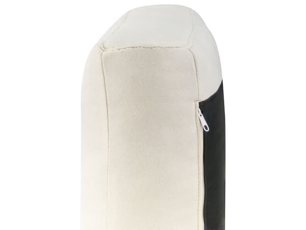 Soffa 2-sits Off-White Polyestertyg Träben Loveseat Retro Minimalistiska Vardagsrumsmöbler