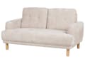 Miniatyrbild 6 av 11: Soffa 2-sits Beige Bouclétyg Träben Loveseat Retro Minimalistiska Vardagsrumsmöbler