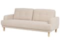 Miniatyrbild 6 av 11: Soffa 3-sits Beige Manchestertyg Träben Loveseat Retro Minimalistiska Vardagsrumsmöbler