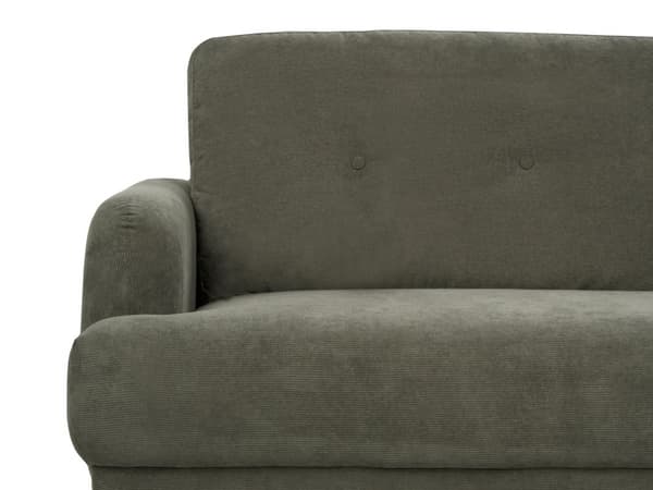 Soffa 2-sits Mörkgrön Manchestertyg Träben Loveseat Retro Minimalistiska Vardagsrumsmöbler