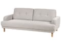 Miniatyrbild 5 av 11: Soffa 3-sits Taupe Polyestertyg Träben Loveseat Retro Minimalistiska Vardagsrumsmöbler