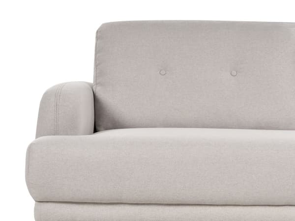 Soffa 3-sits Taupe Polyestertyg Träben Loveseat Retro Minimalistiska Vardagsrumsmöbler