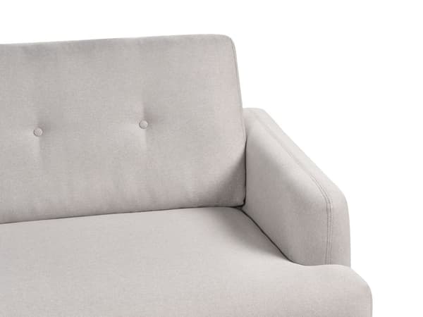Soffa 3-sits Taupe Polyestertyg Träben Loveseat Retro Minimalistiska Vardagsrumsmöbler
