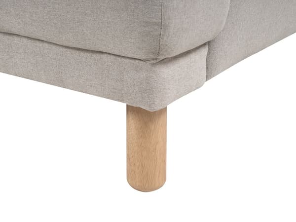 Soffa 3-sits Taupe Polyestertyg Träben Loveseat Retro Minimalistiska Vardagsrumsmöbler