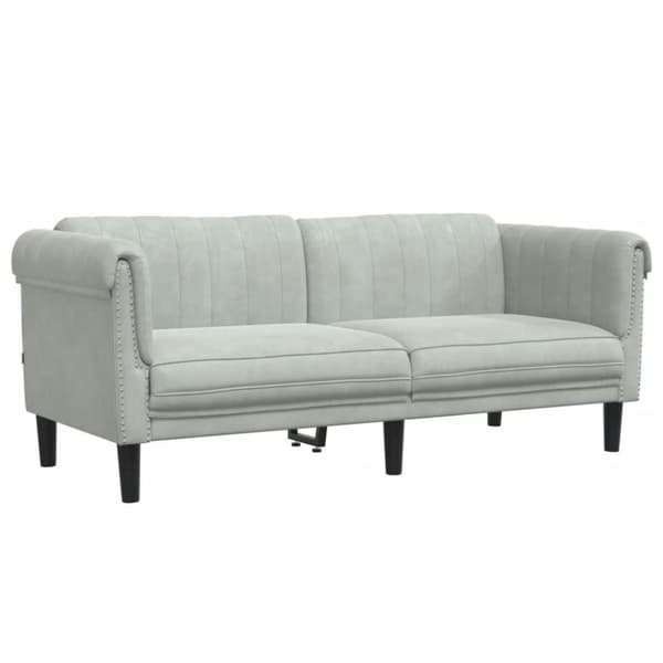 vidaXL sofasæt 2 dele velour lysegrå
