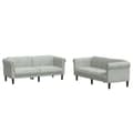 Miniatyrbillede 1 af 9: vidaXL sofasæt 2 dele velour lysegrå