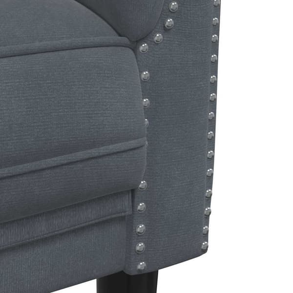 vidaXL Soffa 2-sits mörkgrå sammet