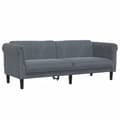Miniatyrbillede 5 af 11: vidaXL sofasæt 3 dele velour mørkegrå
