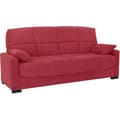 Miniatyrbild 3 av 4: 3-sits bäddsoffa MEGAN 14 - Röd Soro tyg - Med armstöd - Säng 130x190 cm - L223 x D96 x H103 cm